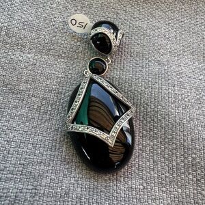 Elegant Black and Silver Pendant